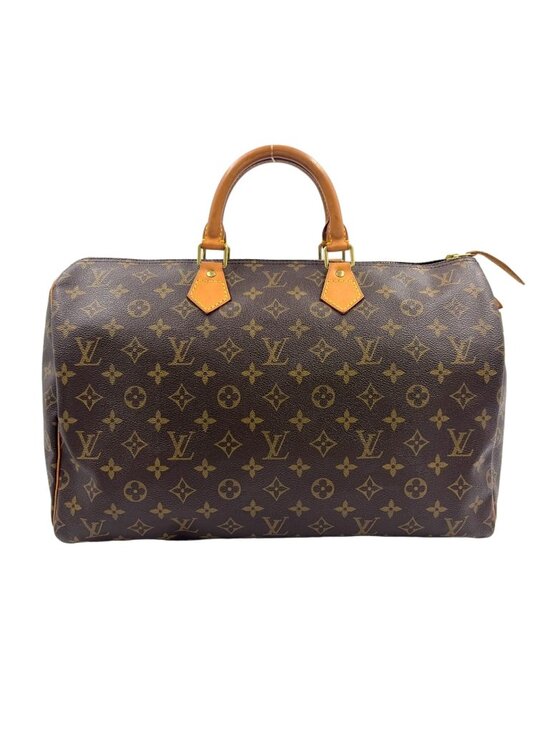 Louis Vuitton Handbags - Louis Vuitton Speedy 40 Monogram Leather Brown Handbag Gold